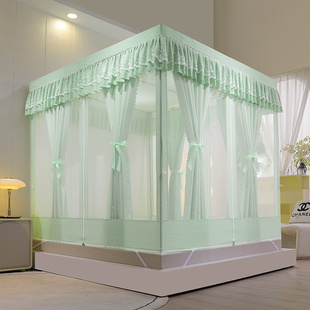 蚊帐家用2022新款 1米8大床1.5m防尘防摔 卧室公主风遮光床帘一体式