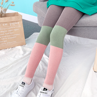 长裤 秋装 洋气秋裤 女童打底裤 儿童裤 童装 宝宝毛线裤 子 加绒2022新款