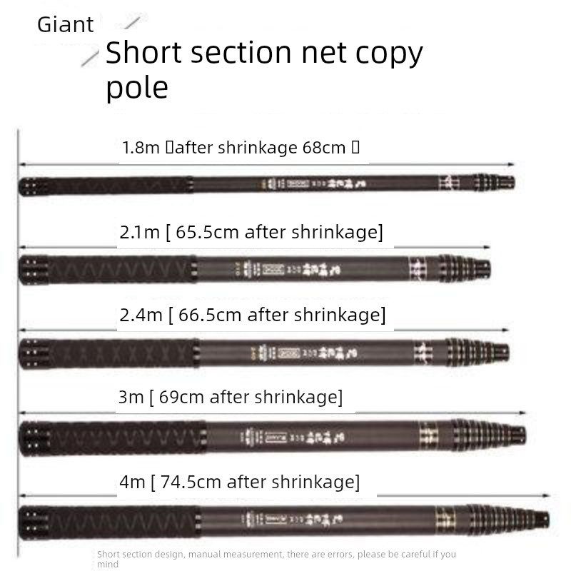 短节伸缩大仿网杆加厚碳超硬便携式仿网杆鱼竿8mm接口裸杆,户外/登山/野营/旅行用品,抄网杆,淘宝优惠券,粉丝福利购,淘宝优惠卷