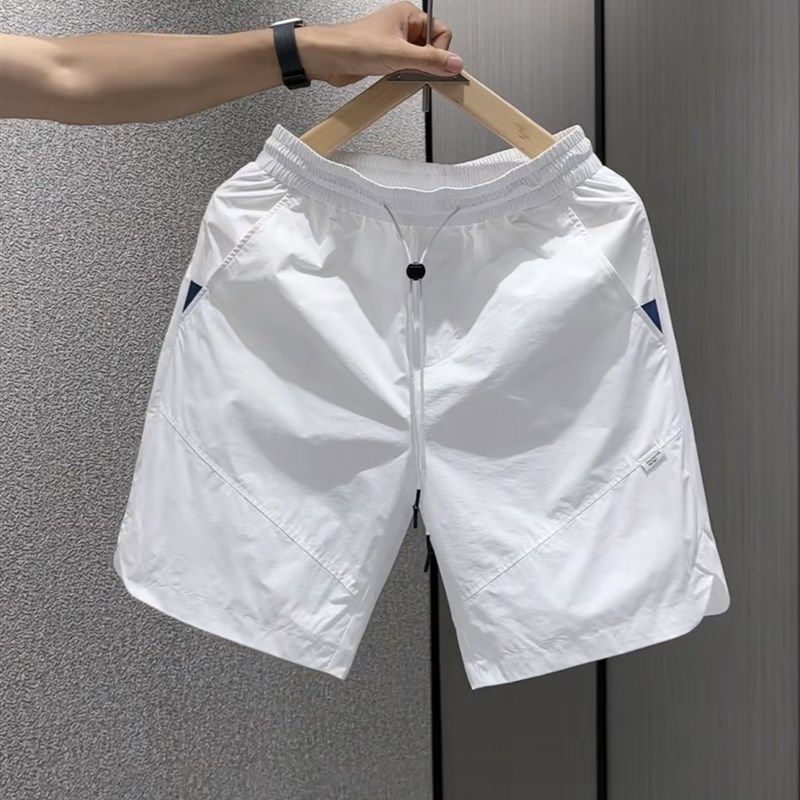 2024夏季新款工装薄款短裤外穿松紧腰潮男夏天百搭直筒五分休闲裤,男装,休闲裤,淘宝优惠券,粉丝福利购,淘宝优惠卷