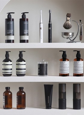 【浴室柜摆件】样板房卫生间士剃须刀水乳棉签筒牙刷展厅装饰