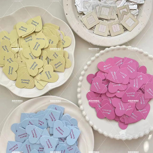 蛋糕插牌定制logo甜品装饰心形插卡烘焙店标签小卡片生日插排设计