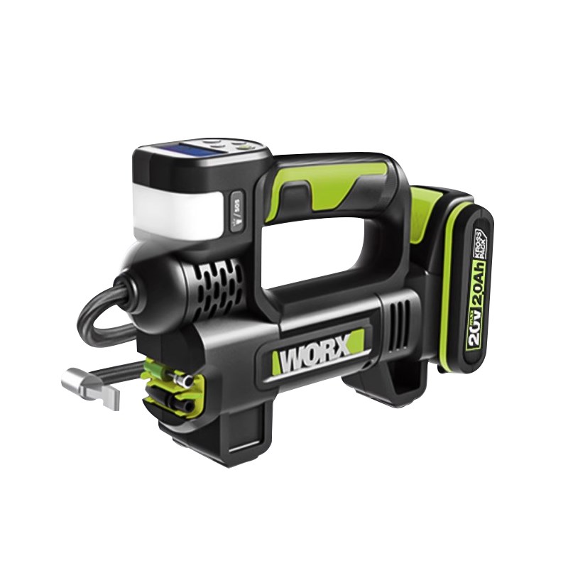 威克士20V汽车车载多功能充气泵WU092自动充停单缸高压家用打气泵