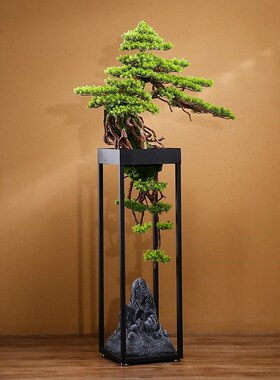 大型绿植物落地装饰客厅玄关酒店过道假树盆景盆栽迎客松摆件