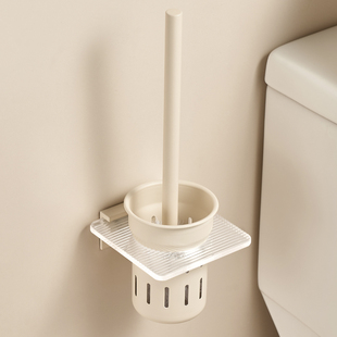 奶油白亚克力马桶刷家用厕所刷子卫生间清洁刷子马桶刷免打孔壁挂