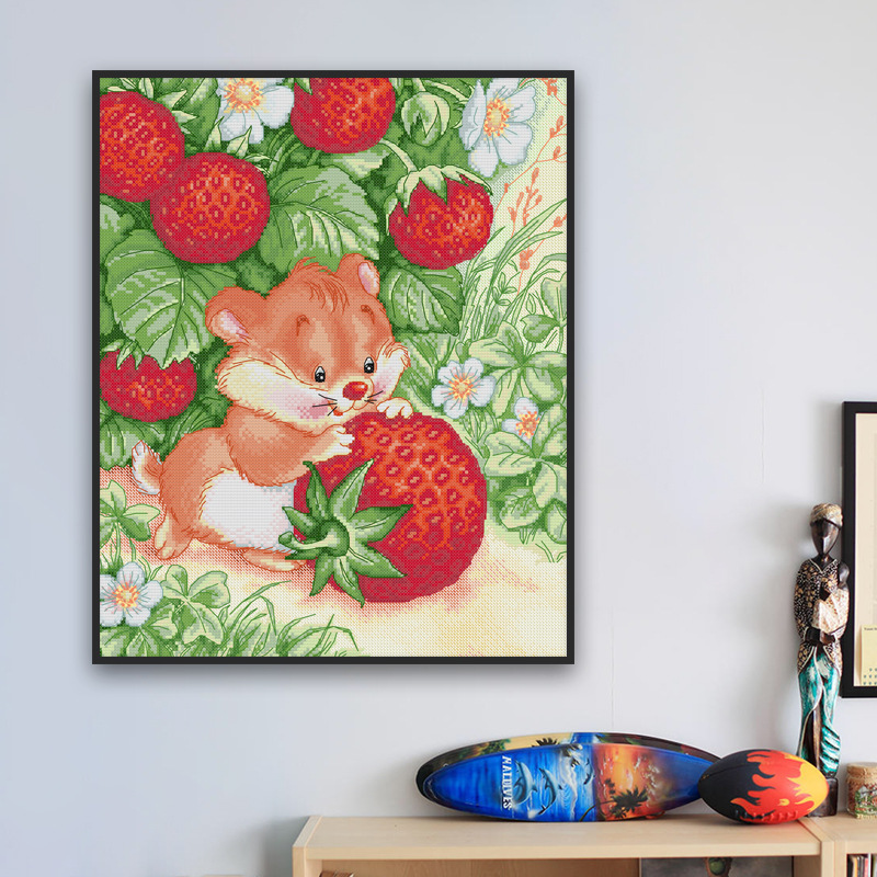 欢乐99外贸新款十字绣竖版客厅卧