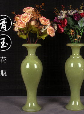 天然玉石花瓶摆件个性客厅书房玄关创意时尚简约插花酒柜送礼佳品
