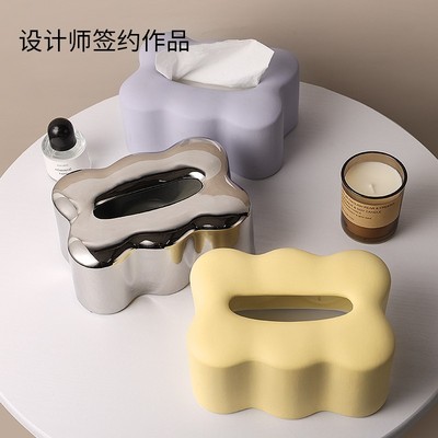 创意纸巾盒设计感高档家用客厅茶几简约现代餐桌抽纸盒轻奢风摆件