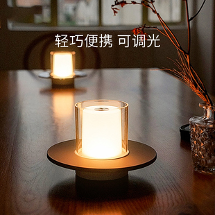 新特丽餐厅酒吧氛围台灯桌面烛光小夜灯卧室床头KTV房间网红拍照