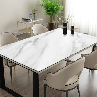 大理石桌面垫轻奢岩板餐桌桌垫可裁剪定制桌布餐厅饭桌茶几保护垫