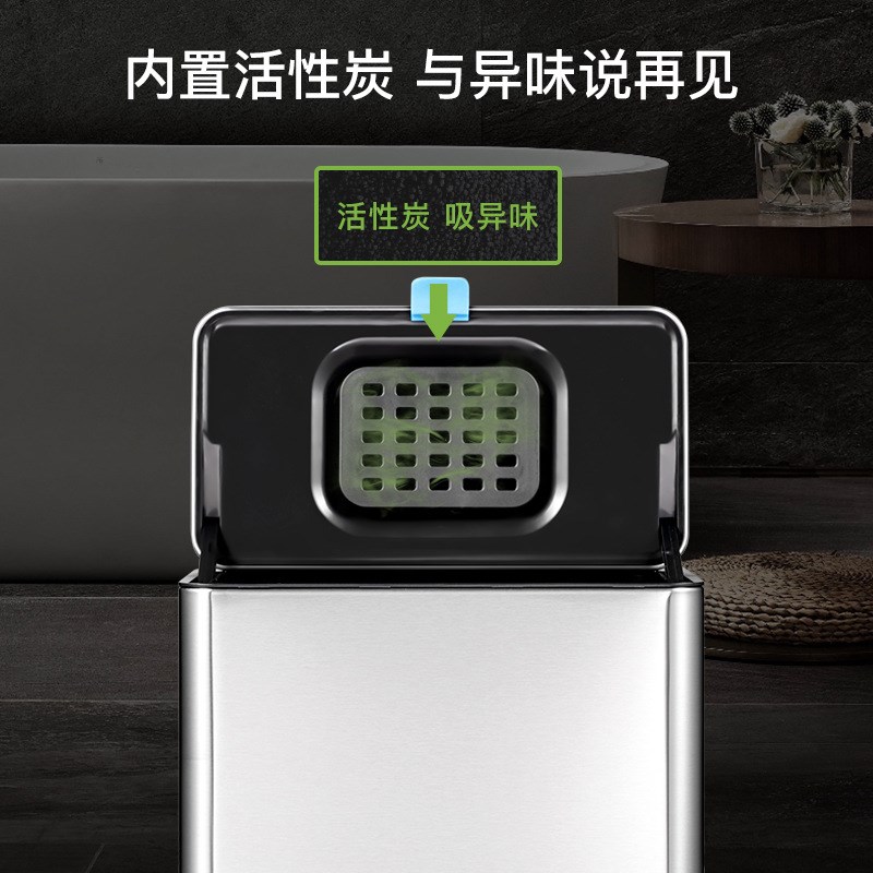 CCKO厨房挂式垃圾桶不锈钢家用壁挂创意厨余橱柜门悬挂式挂壁有盖