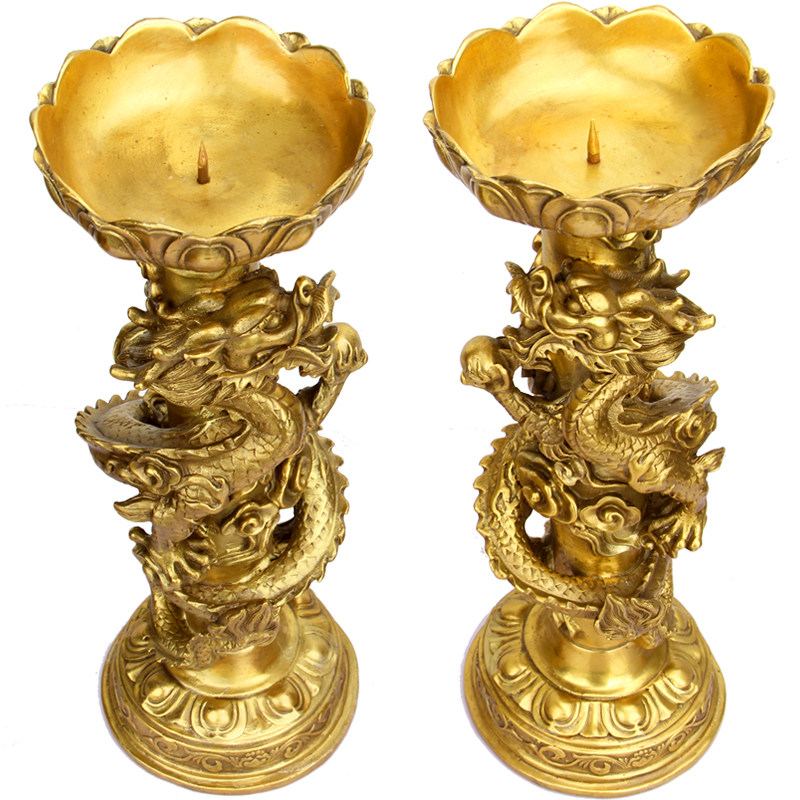 铜烛台 铜龙烛台 铜龙烛台 铜蜡台 龙烛台 铜烛台