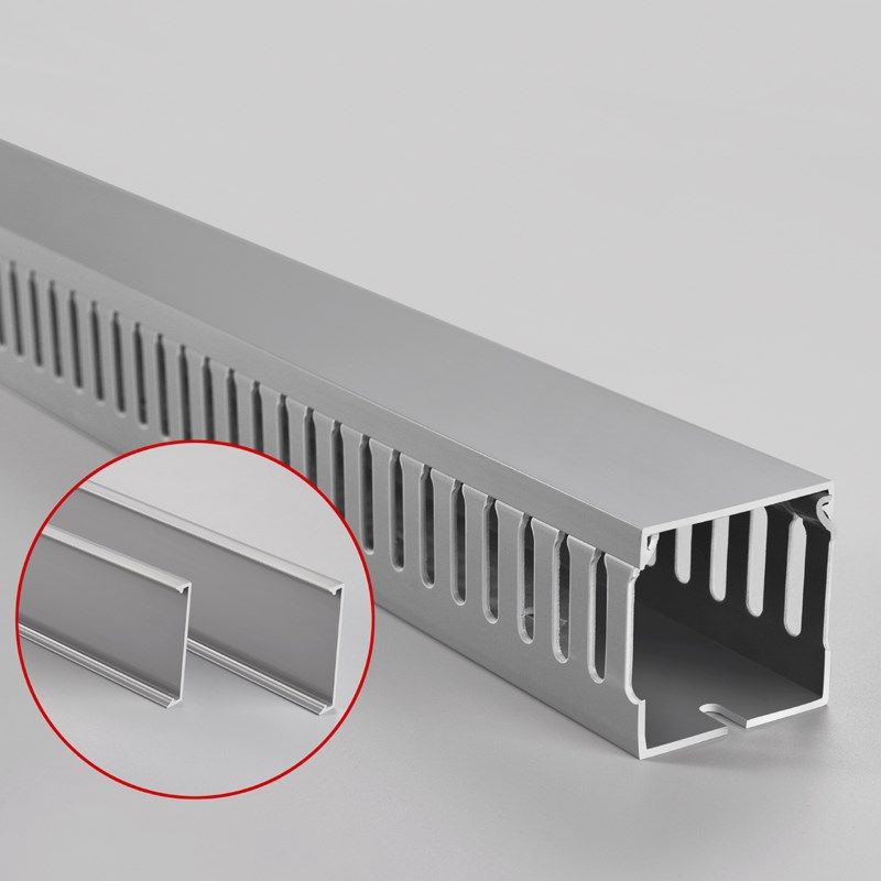 塑料线槽阻燃配电箱柜U形型理走行线槽灰白色****