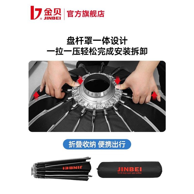 金贝快装格栅深抛柔光箱通用保荣卡口蜂巢网格蛋格八角长条形方