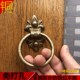 古建门拉环铜拉手免打穿透门环纯黄铜圆环柜门拉手复古