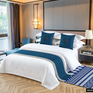 床旗床尾巾高档奢华家用酒店宾馆民宿床尾巾桌旗床上用品