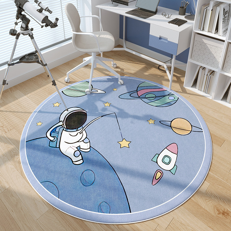 儿童圆形地毯卧室床边电脑转椅儿童房学习台书桌凳下防滑垫子卡通,居家布艺,地毯,淘宝优惠券,粉丝福利购,淘宝优惠卷