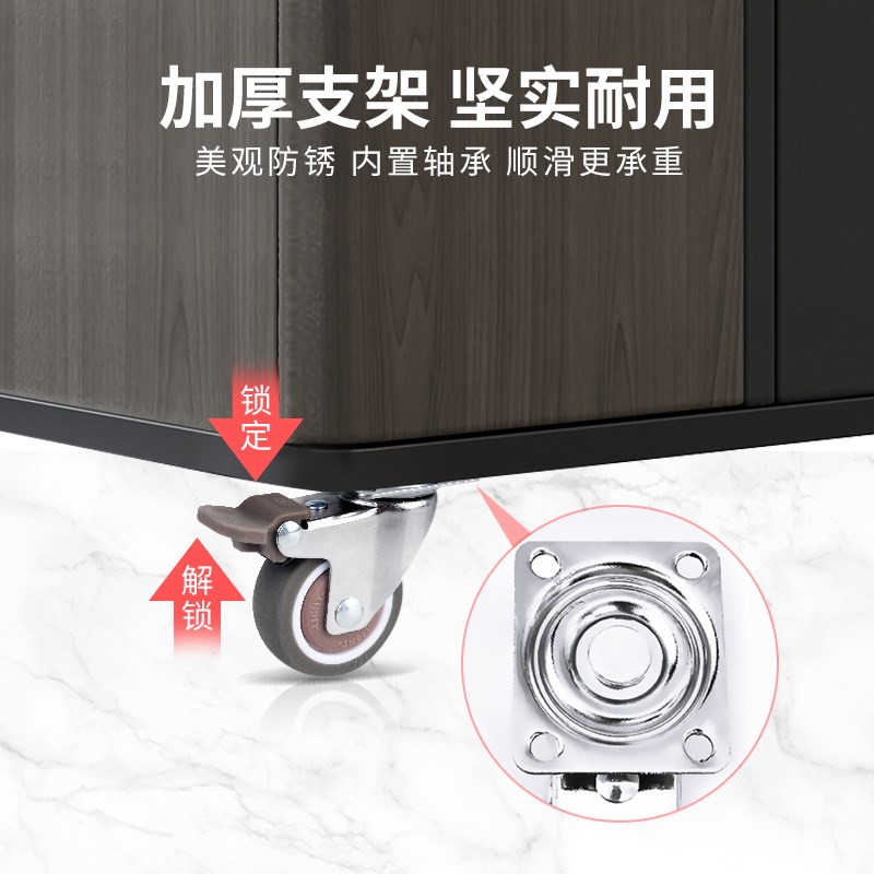 万向轮1寸1.寸1.5寸2寸3寸脚轮刹车静音家具轮软橡胶定向轮轱辘