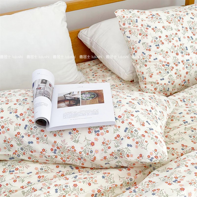 100%全棉斜纹床单被床笠s单件被罩单人双人被单学生装