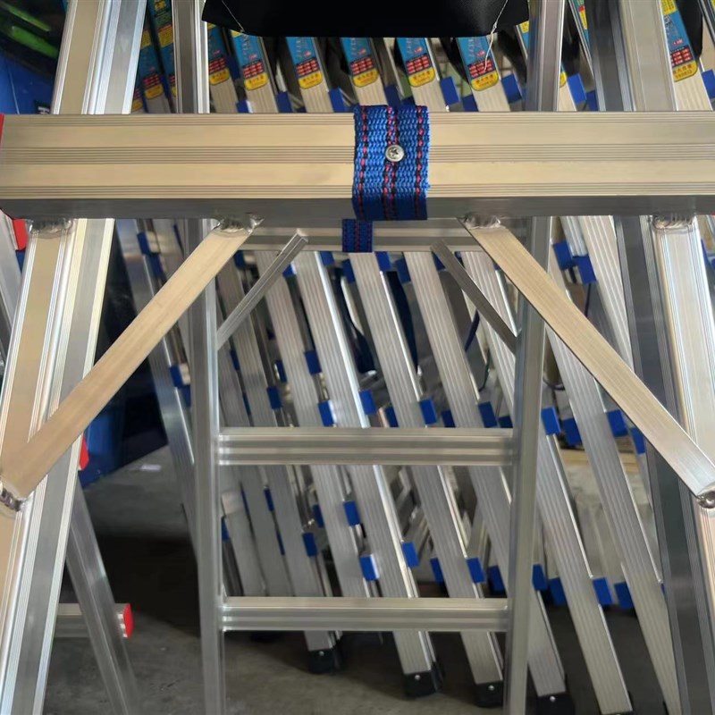 铝合金梯子可行走人字梯加厚焊接工程梯木工移动装修家用折叠铝梯