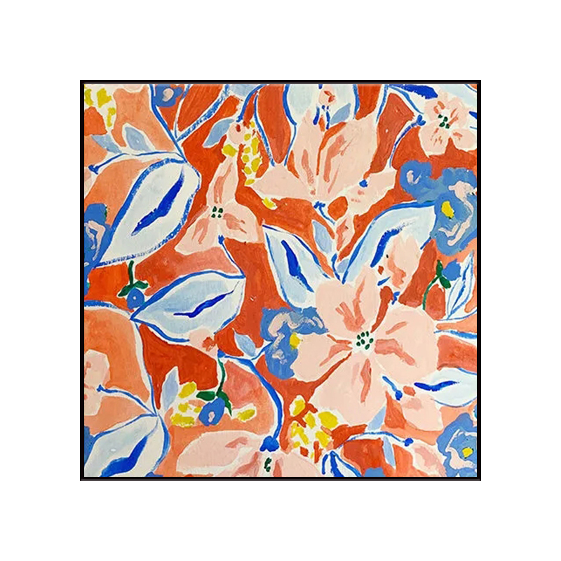 文艺小众花朵植物风景数字油画diy简约手绘丙烯油彩画手工装饰画图片