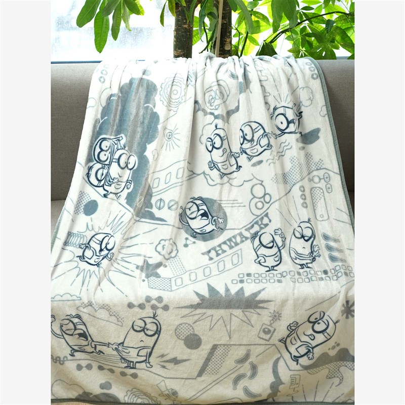 卡通黄人TIM毛毯保暖春夏盖毯办公室午睡毯学生宿舍珊瑚绒毯