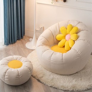 懒人沙发豆袋榻榻米客厅网红单人休闲椅阳台躺卧填T充颗粒卧室沙