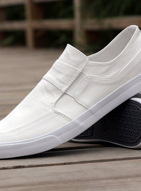 春夏帆布鞋男低帮透气开车休闲简约百搭小白鞋男纯色布鞋男韩版潮