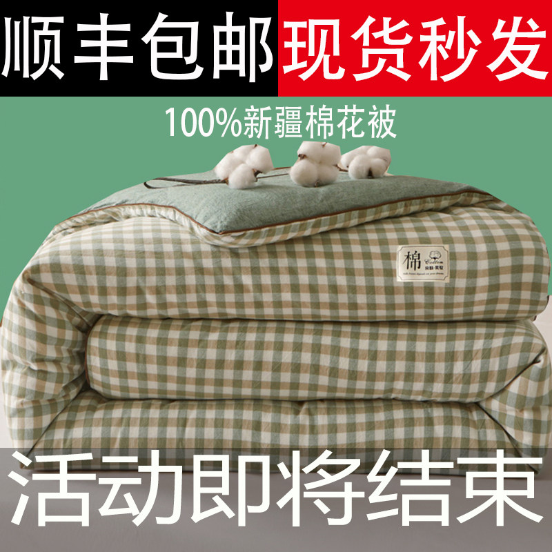 新疆纯棉花棉被子宿舍单双人学生春秋冬季冬被芯加厚保暖四季通用,床上用品,棉花被,淘宝优惠券,粉丝福利购,淘宝优惠卷