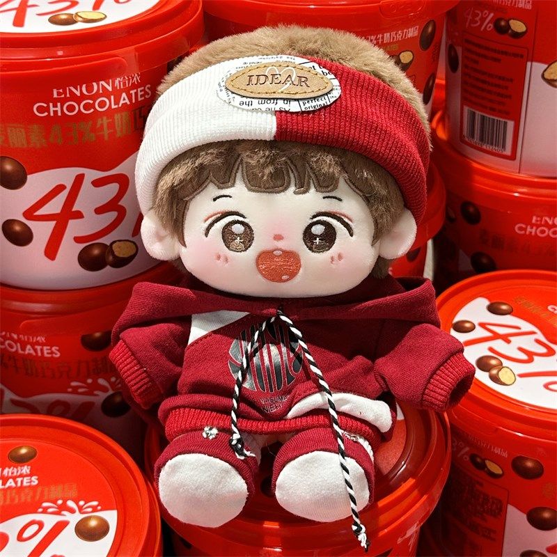 现货20cm厘米棉花娃娃公仔毛绒玩具换装衣服男款红色卫衣运动套装,模玩/动漫/周边/娃圈三坑/桌游,棉花娃娃/毛绒玩具娃衣,淘宝优惠券,粉丝福利购,淘宝优惠卷