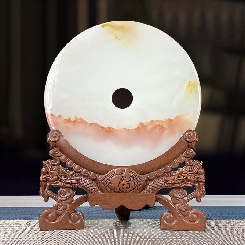 天然玉石平安扣玉石办公室客厅电视柜新摆设过道玄关礼品,家居饰品,装饰摆件,淘宝优惠券,粉丝福利购,淘宝优惠卷