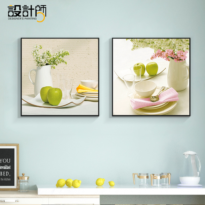 餐厅装饰画饭厅餐桌背景墙壁画现代简约客厅墙面挂画歺厅水果墙画图片