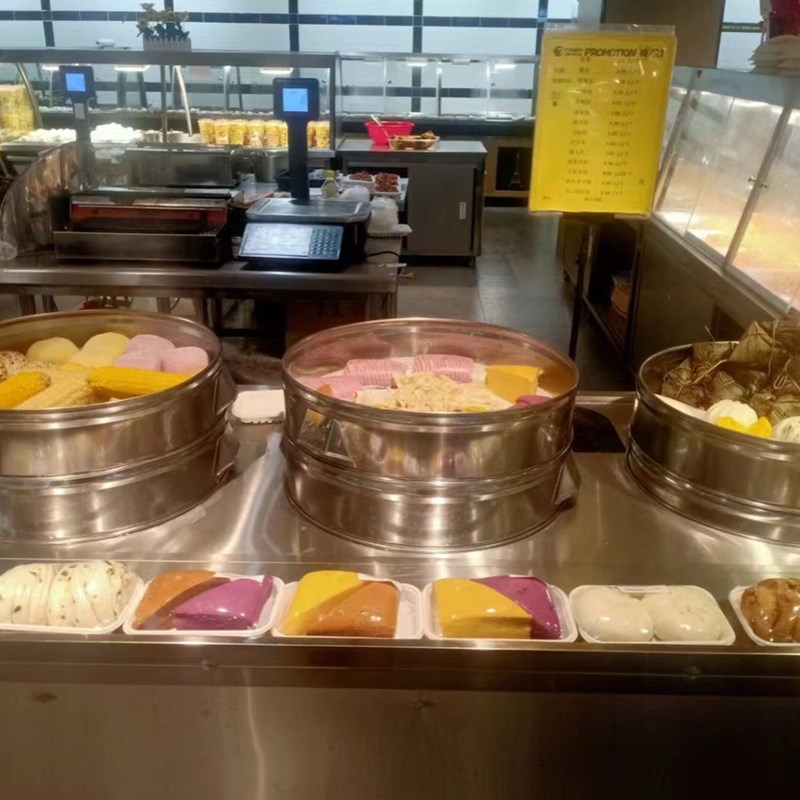 不锈钢商用包子保温售卖台自动恒温早餐汤粥电热蒸笼馒头柜车