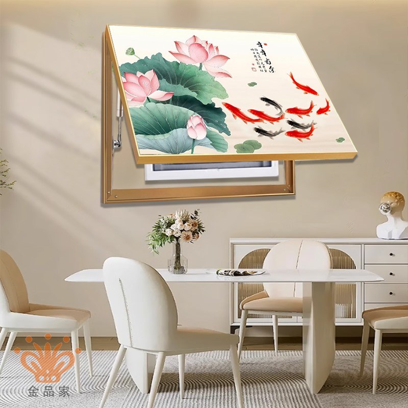 轻奢电表箱装饰画免打孔配电箱客餐厅高档壁画电闸开关盒遮挡挂画