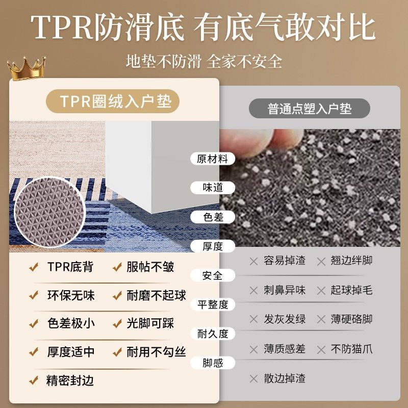 新款级感入户门地垫裁剪防尘地毯耐磨进门玄关防滑门垫子,居家布艺,入户地垫,淘宝优惠券,粉丝福利购,淘宝优惠卷