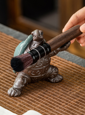 创意功夫乌龟紫砂茶宠茶玩精品养笔架茶桌景观装饰造景