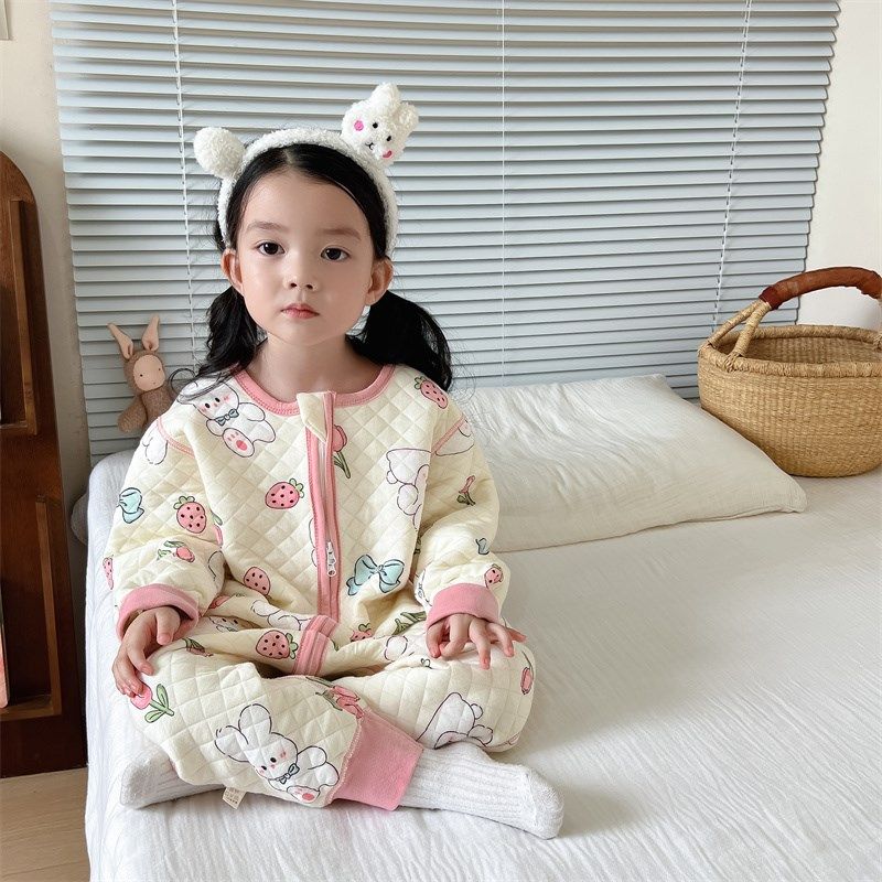婴儿睡袋秋冬款三层夹棉宝宝分腿防踢被儿童连体衣家居服四季通用,婴童用品,睡袋/防踢被,淘宝优惠券,粉丝福利购,淘宝优惠卷