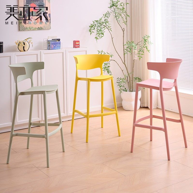 简约吧台椅子高脚凳居家靠背椅轻奢高级感网红休闲椅家用岛台凳子,住宅家具,家用高脚椅,淘宝优惠券,粉丝福利购,淘宝优惠卷