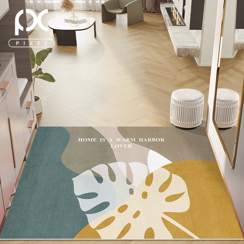 入户门地垫PVC门口进门脚垫皮革门垫可擦免洗家用防滑垫子可裁剪