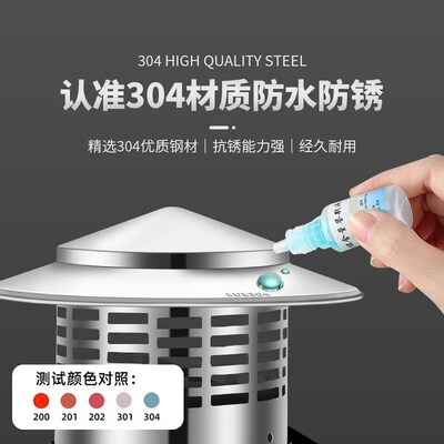 304不锈d钢屋顶防雨帽楼顶排气管罩防鸟鼠通风口烟囱筒盖排烟管帽