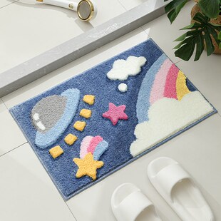 奈司地垫浴室防滑垫子厕所卡通脚踏垫卫生间门口加厚毛绒吸水地毯