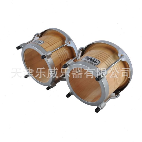 木质邦戈鼓电镀鼓圈拉丁鼓 bongo 7寸+9寸 结实耐用专业音色