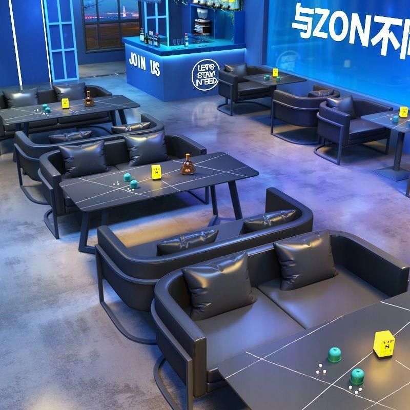 复古工业风酒吧清吧卡座沙发洽谈烧烤火锅店西餐厅咖啡馆桌椅组合