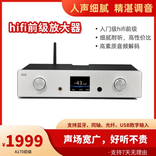 派扬A170多功能前级 纯甲类全平衡带解码hifi前级功率家用放大器