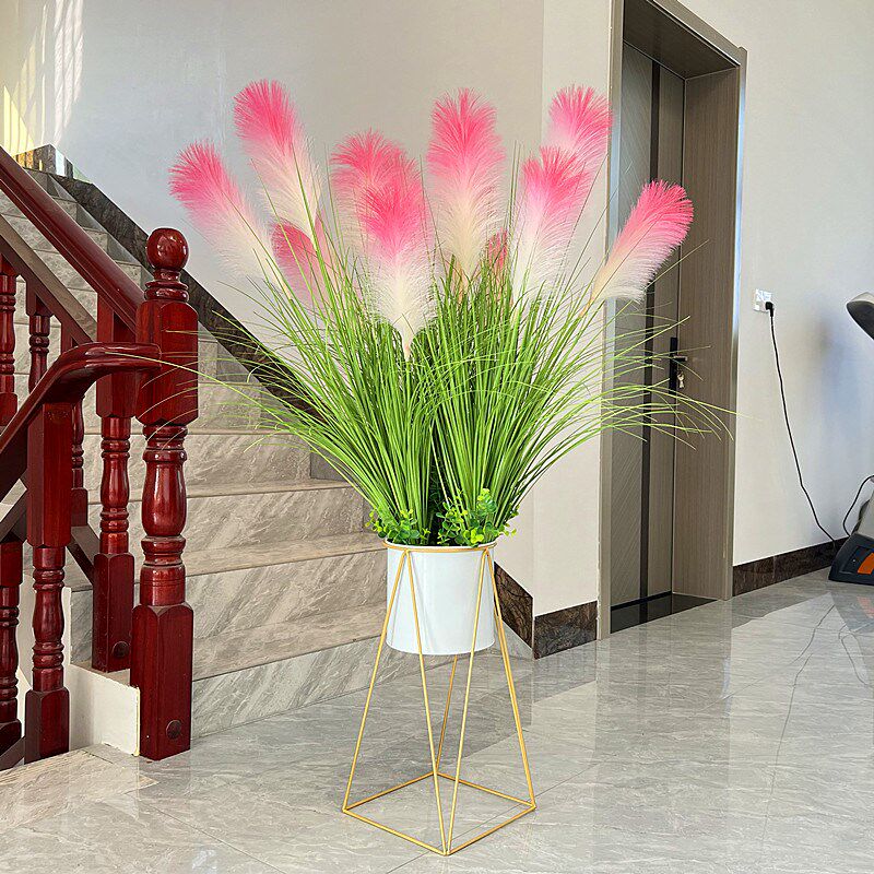 花架芦苇花仿真花摆件客厅装饰干花落地室内造景绿植假花婚庆插花
