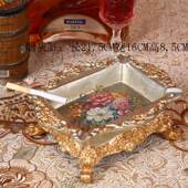 欧式 饰品创意奢华礼品 家居客厅茶几摆件大号烟灰缸ktv干果盘装