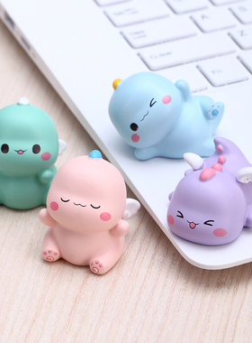 电脑装饰趴趴摆件桌面房间迷你小恐龙精致可爱少女心幸福感小物件