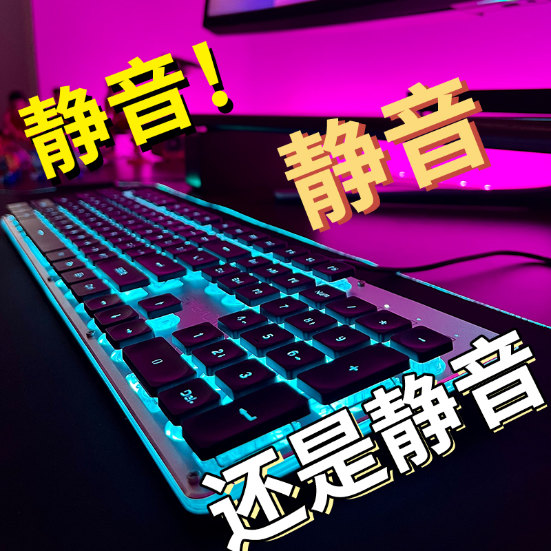 静音有线键盘机械手感鼠标套装游戏办公专用无声笔记本外接无线