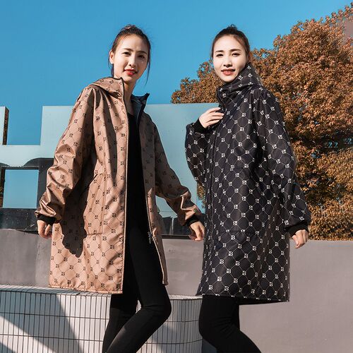 正穿拉链防水罩衣长袖加绒保暖围裙耐脏干活工作服围裙女外套男士