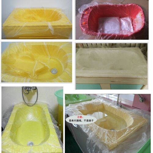 一次性婴儿的洗澡盆膜游泳馆儿童洗澡盆宝宝母婴店塑料单片浴盆膜